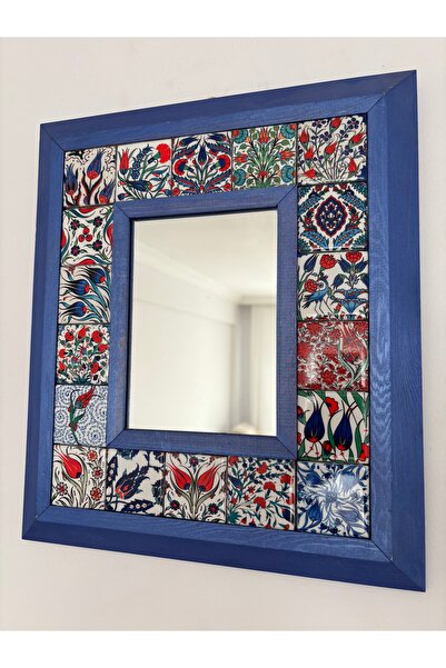 Tahtalia Kütahya Çini Magnet Ayna 2 30*35 Çerçeveli Çini Ayna
