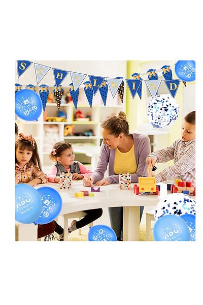 Herefun Set aniversar de 41 piese Herefun, latex, carton, multicolor
