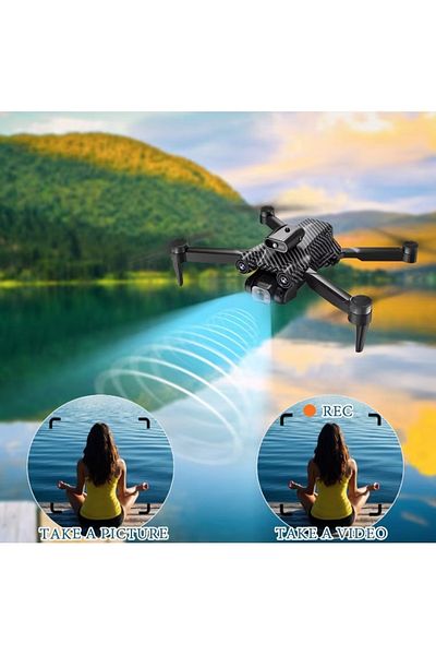 divendi-ro GST08 drone, 4K movie, still or moving photo-video, with remote control, black