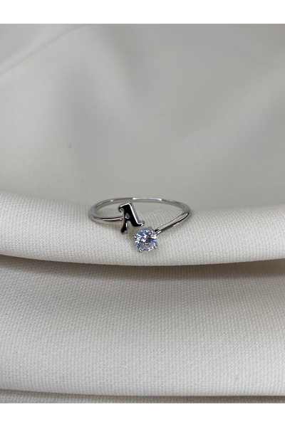 TAYS Accessories A Harfli Ayarlanabilir Taşlı Yüzük