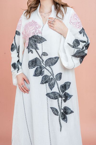 IKKXA Crystal Handwork Modern Jalabiya