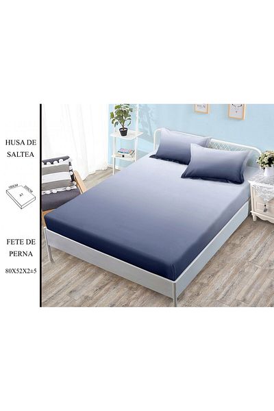 FIONNA.RO Elasticated Duvet Cover and Pillowcases Made of Finet 180x200cm - Dark Blue Gradient