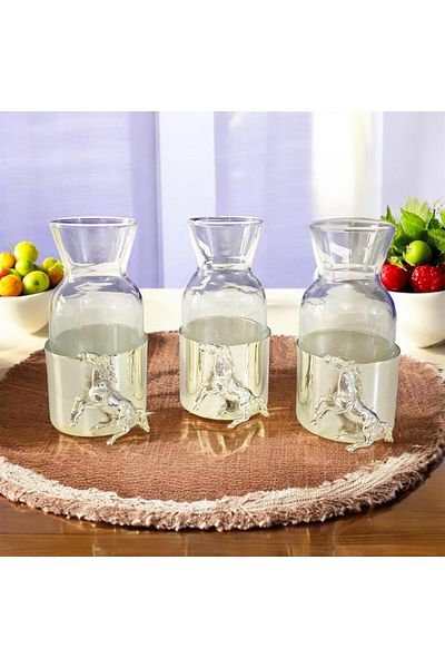 partridge store Metal Body Glass Soft Drink Glass (1 Piece)