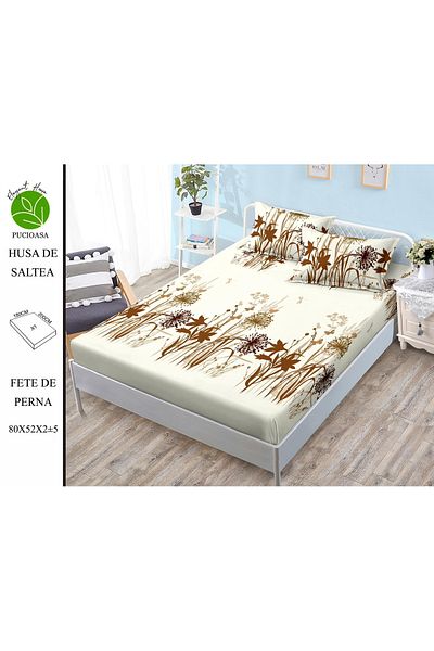 FIONNA.RO Elasticated Duvet Cover and Pillowcases Made of Finet 180x200cm - Field Flowers