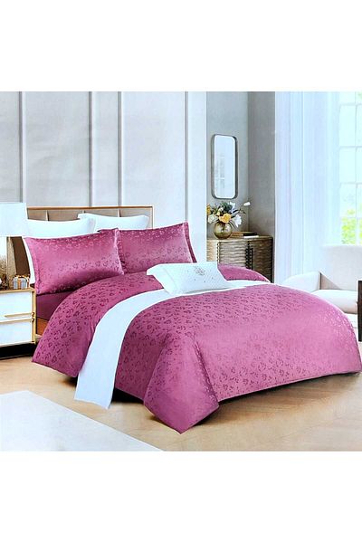Primavara Jacquard bedding set, 4 pieces, double bed, fitted sheet