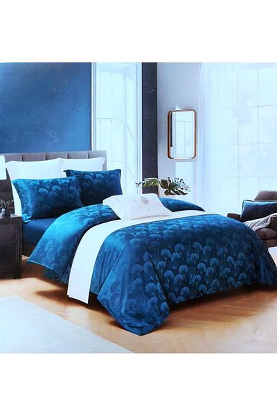 Primavara Jacquard bedding set, 4 pieces, double bed, fitted sheet
