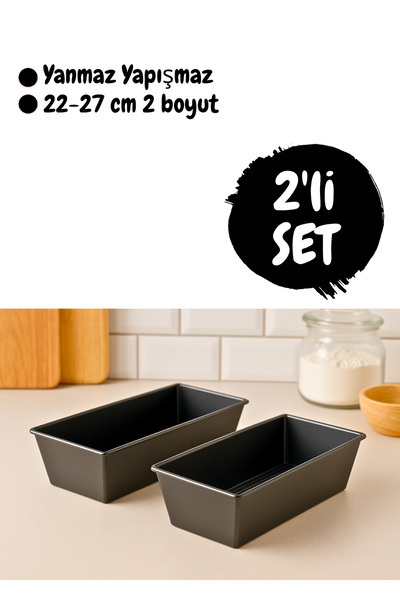 BRE HOME Set of 2 Non-Stick Baton Cake Molds – Fireproof, Non-Stick, Professional Baking Performance
