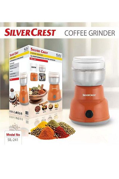 Silver Crest Coffee and Spice Grinder SIL-241 - 300W power, stainless steel blades, quick and precis