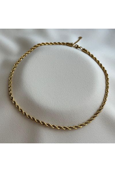 Arye Aksesuar Steel Twist Chain Necklace