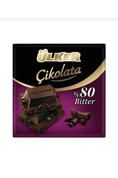 Ülker Kare Bitter Çikolata 60g x 6’lı – %80 Kakao Yoğunluğu ile Gerçek Çikola...