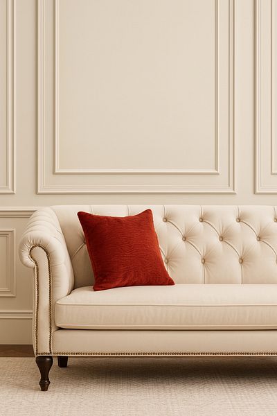 Viadela Tile Color Velvet Warm Textured Throw Pillow – 43X43 cm