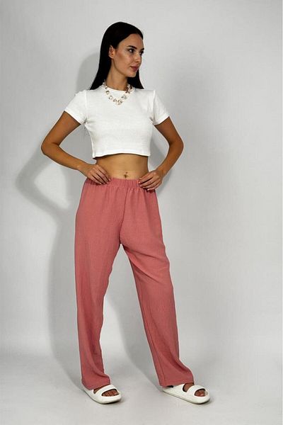 Betimoda Women's Elastic Waist Ayrobin Tracksuit Pants Dusty Rose