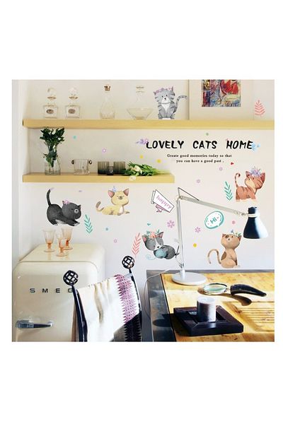BV Decorative sticker, Cats, Lovely cats home, 135 cm, 728STK