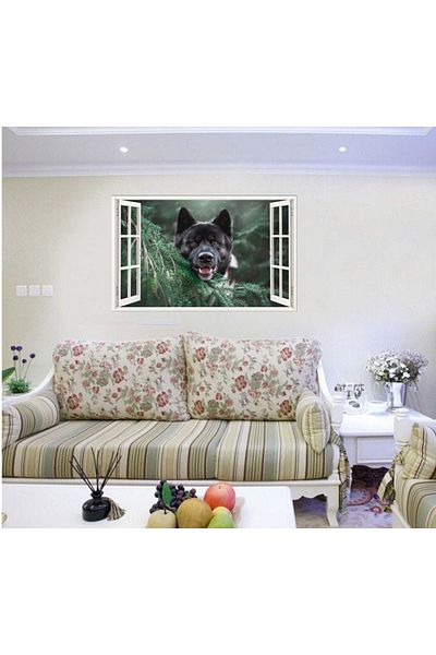 BV Decorative sticker, 3D Window, Dog, 85 cm, 621STK