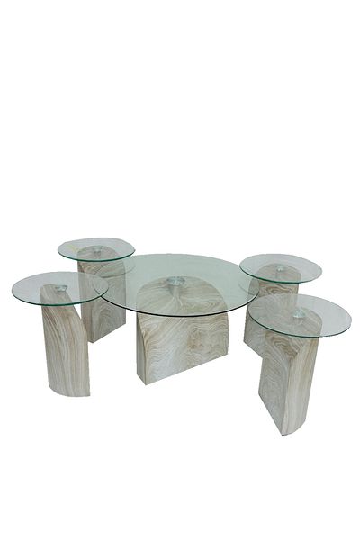 Ch 5-piece glass table set