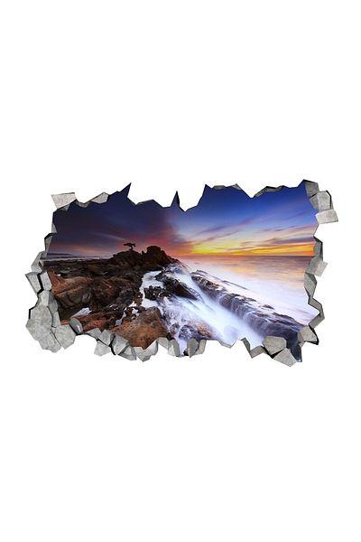 BV Decorative sticker, hole in the wall 3D, Mountain, 85 cm, 165STK-2