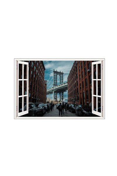 BV Decorative sticker, 3D Window, Manhattan Bridge, 85 cm, 571STK