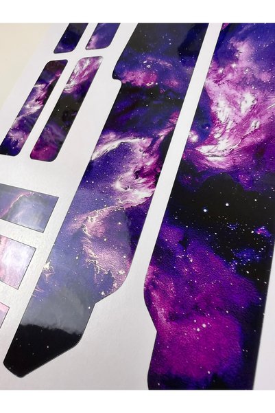 ca kay bu Galaxy Bisiklet Sticker Seti 9 Parça – Renkli Maşa Kadro Etiketi