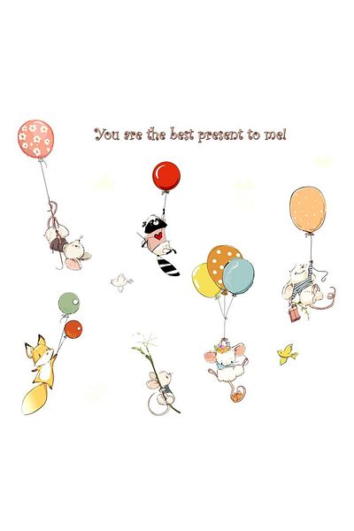 BV Decorative sticker, Animals, Balloons, 100 cm, 727STK