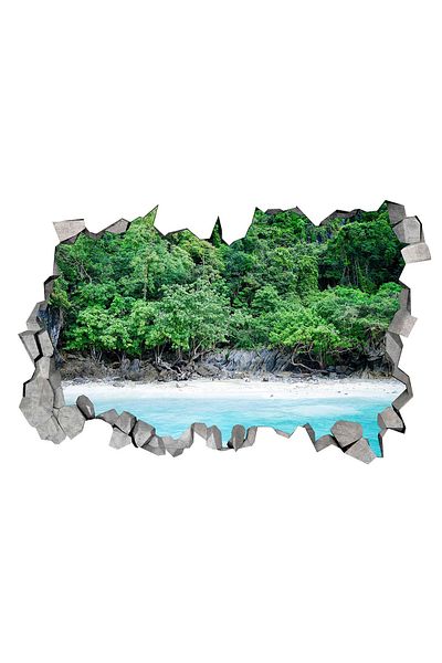 BV Decorative sticker, hole in the wall 3D, Forest, 85 cm, 182STK-1
