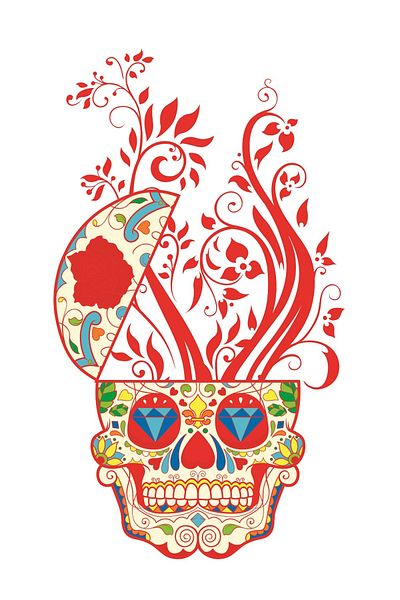 BV Decorative sticker, Skull, 90 cm, 219STK-4