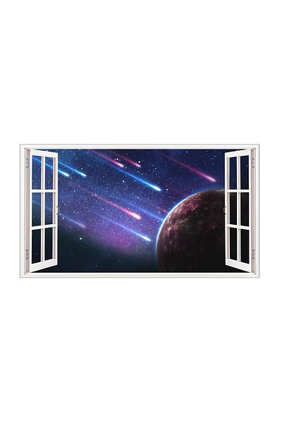 BV Decorative sticker, 3D window, Planet, 85 cm, 1045STK