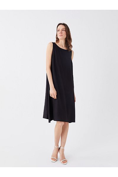 LC Waikiki Crew Neck Straight A-Line Women's Dress