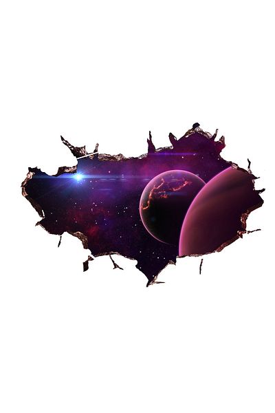 BV Decorative sticker, hole in the wall 3D, Planet, 85 cm, 1035STK-2