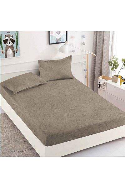 FIONNA.RO Elasticated Duvet Cover and Pillowcases in Finet 180x200cm - Royal Cacao Brown