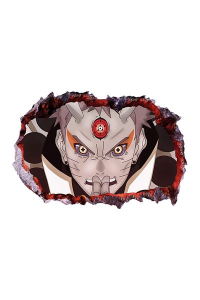 BV Decorative sticker, 3D hole in the wall, Naruto, 85 cm, 1053STK-1