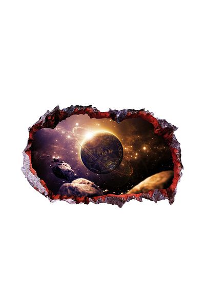 BV Decorative sticker, hole in the wall 3D, Planet, 85 cm, 1042STK-1