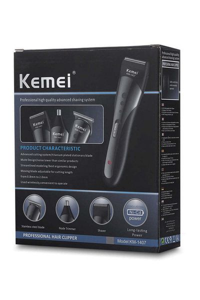Generic 3-in-1 Rechargeable Hair, Beard & Nose Trimmer – Multi-Functional Grooming Kit with 4 Guide Combs,