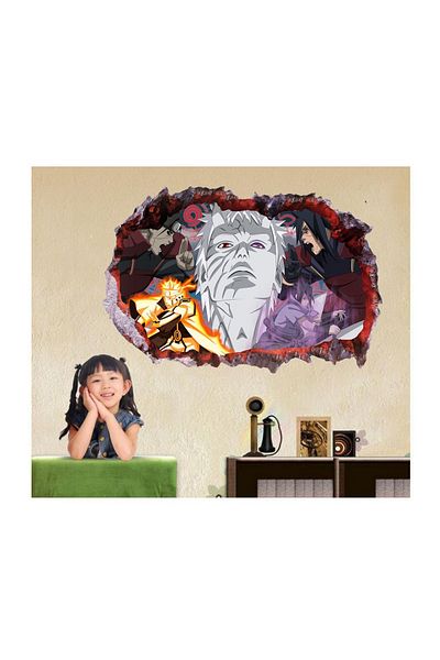 BV Decorative sticker, hole in the wall 3D, Uchiha-Uzumaki, 85 cm, 1017STK-1
