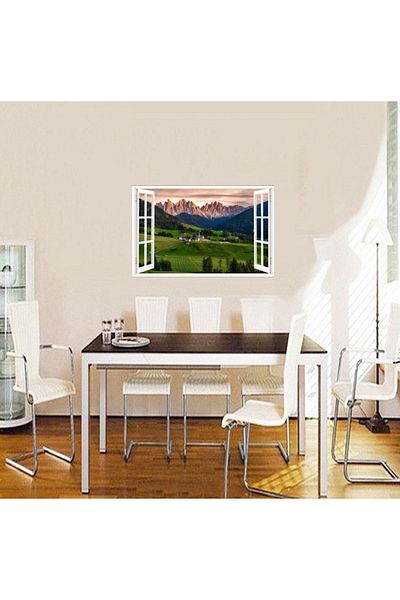 BV Decorative sticker, 3D Window, Dolomites Italy, 85 cm, 676STK