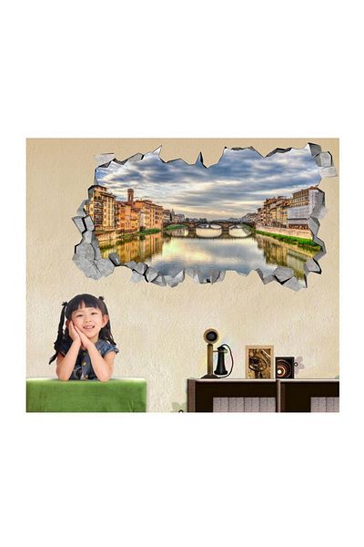 BV Decorative sticker, hole in the wall 3D, Bridge, 85 cm, 170STK-1