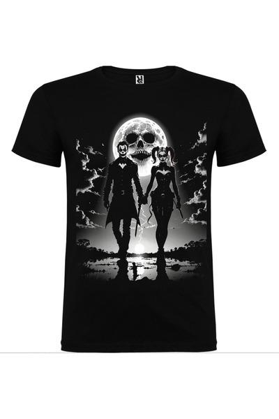 ROLY Tricou unisex, 100% bumbac, Harley Quinn & Joker