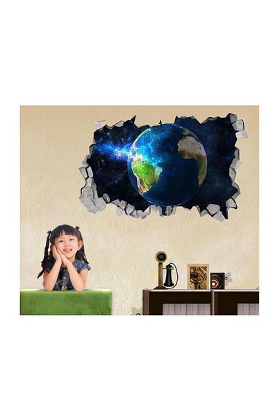 BV Decorative sticker, hole in the wall 3D, Planet, 85 cm, 1040STK-2