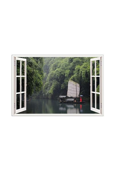 BV Decorative sticker, 3D window, Yangtze River, 85 cm, 572STK
