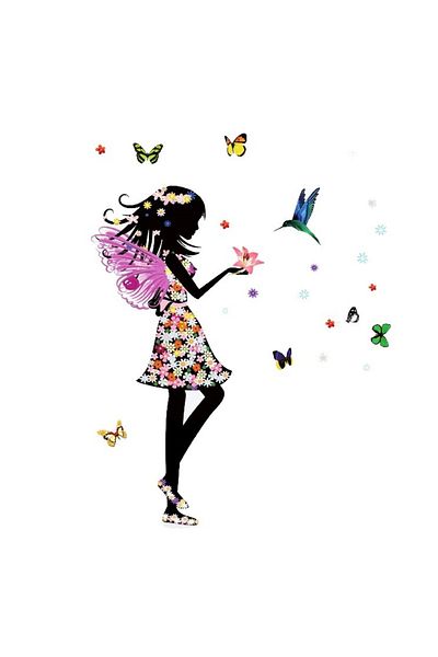 BV Decorative sticker, Princess, Butterflies, 110 cm, 730PCS