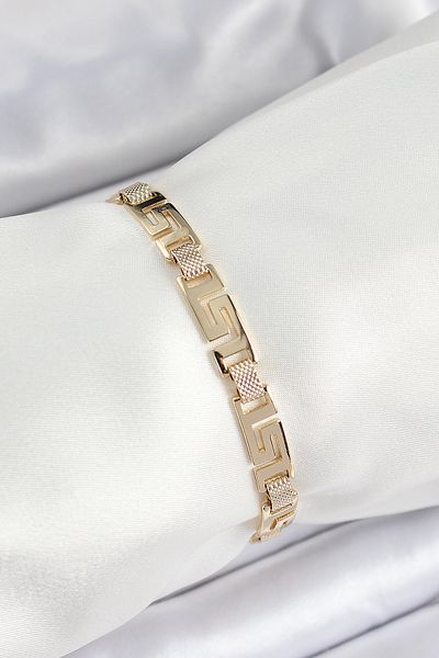 Clariss Xuping Brass Fragmented Maze Model Gold Color Women's Bracelet