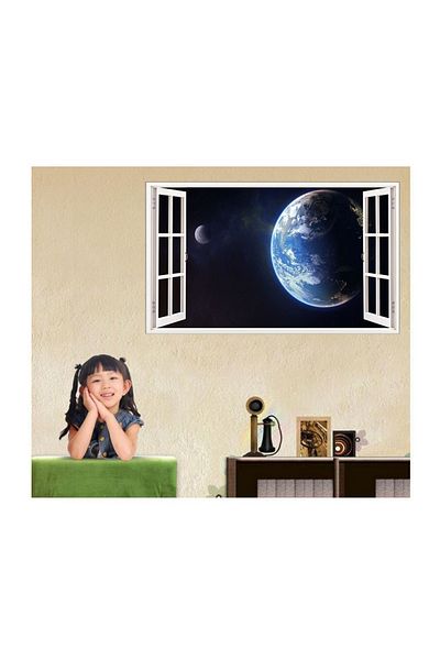 BV Decorative sticker, 3D window, Planet, 85 cm, 1039STK