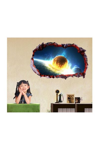 BV Decorative sticker, hole in the wall 3D, Planet, 85 cm, 1044STK-1