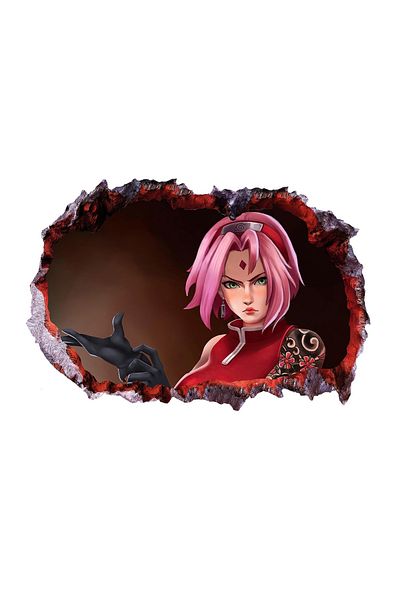 BV Decorative sticker, 3D hole in the wall, Naruto, 85 cm, 1029STK
