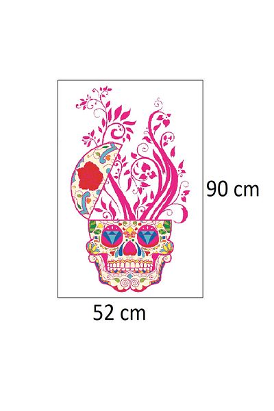 BV Autocolant decorativ, craniu, 90 cm, 219STK-5