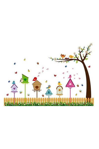 BV Decorative sticker, Bird cages and butterflies, 85 cm, 752STK