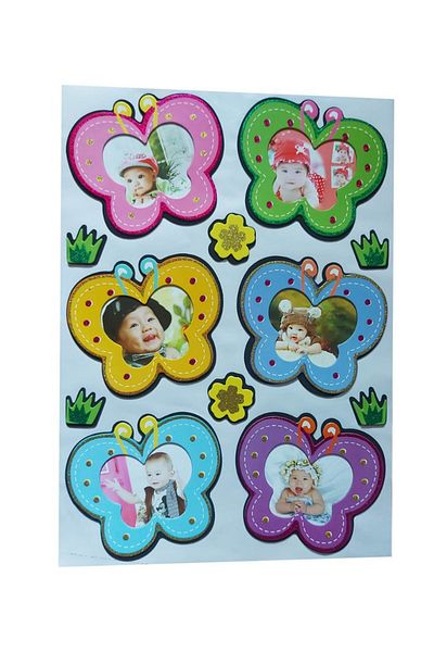 BV Decorative sticker, butterflies with pictures, 45 cm, WX-EB003