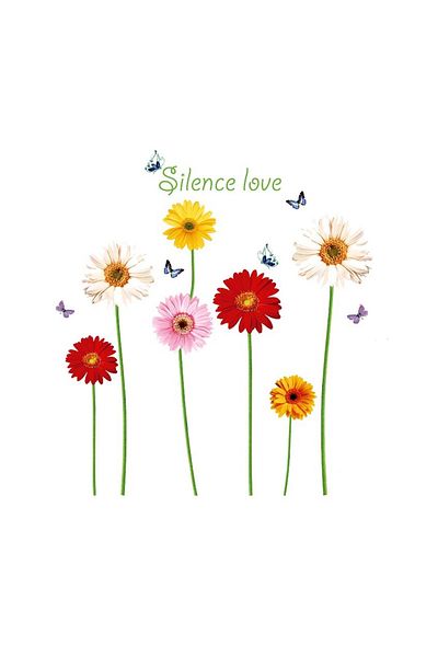 BV Decorative sticker, Gerbera Flowers, 125 cm, 803STK