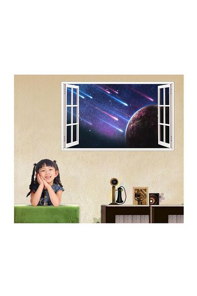 BV Decorative sticker, 3D window, Planet, 85 cm, 1045STK