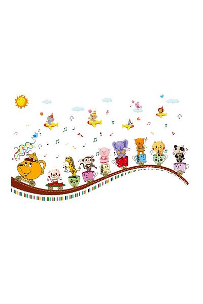 BV Decorative sticker, Train with animals, 130 cm, 800PCS