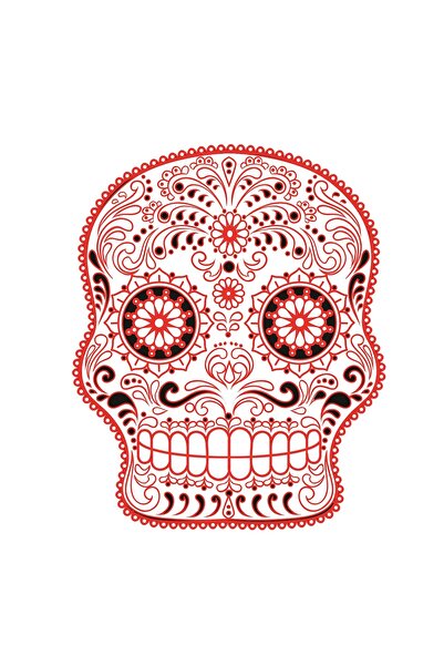 BV Autocolant decorativ, craniu, 78 cm, 216STK-5